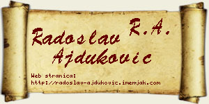 Radoslav Ajduković vizit kartica